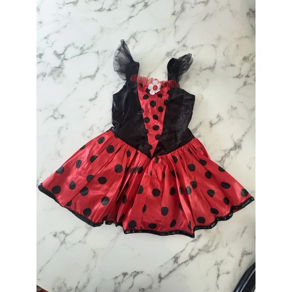 Ladybug Costume Girl's Size M 8-10 NO WINGS